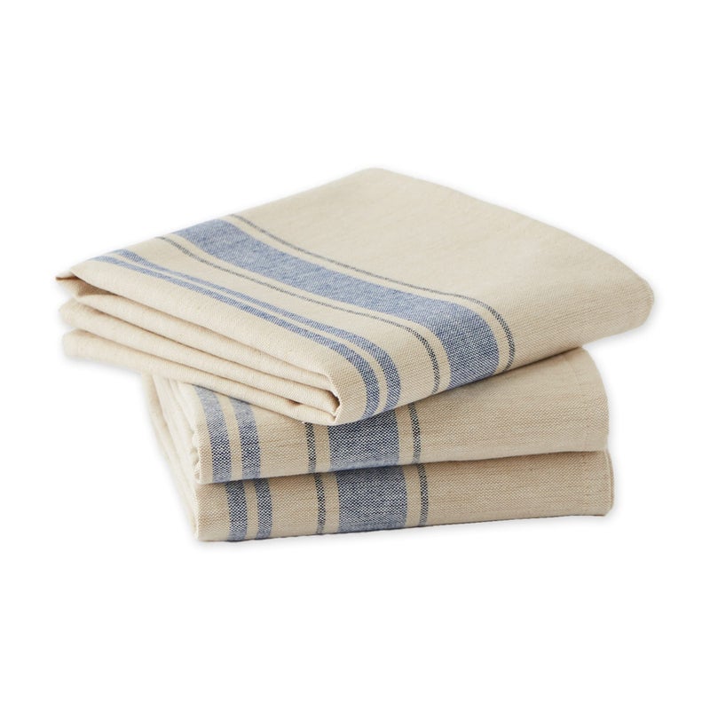 DII French Stripe Dishtowels, Kitchen Collection, 20 x 30 (Set of 3), Nautical Blue - Image 3